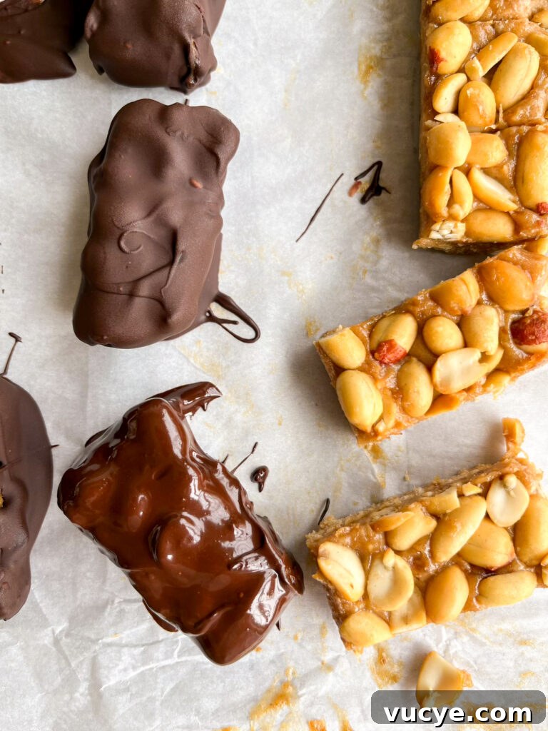 Homemade healthier snickers with date caramel and oats
