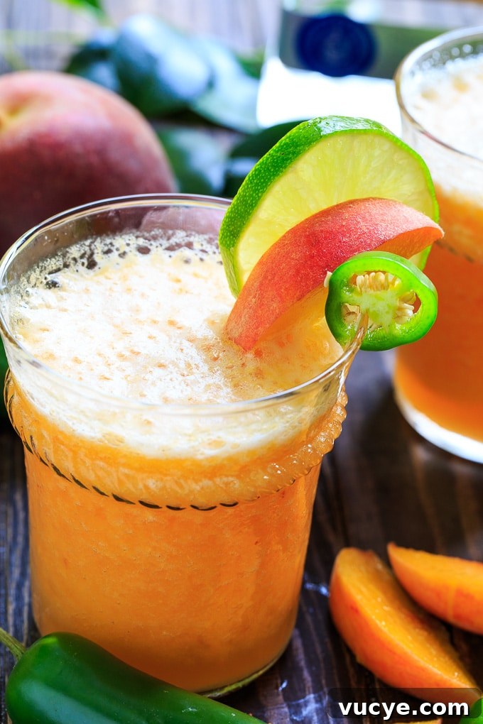 Peach Jalapeño Margarita Recipe: Refreshing Spicy Summer Cocktail 5 Peach Jalapeno Margaritas recipe