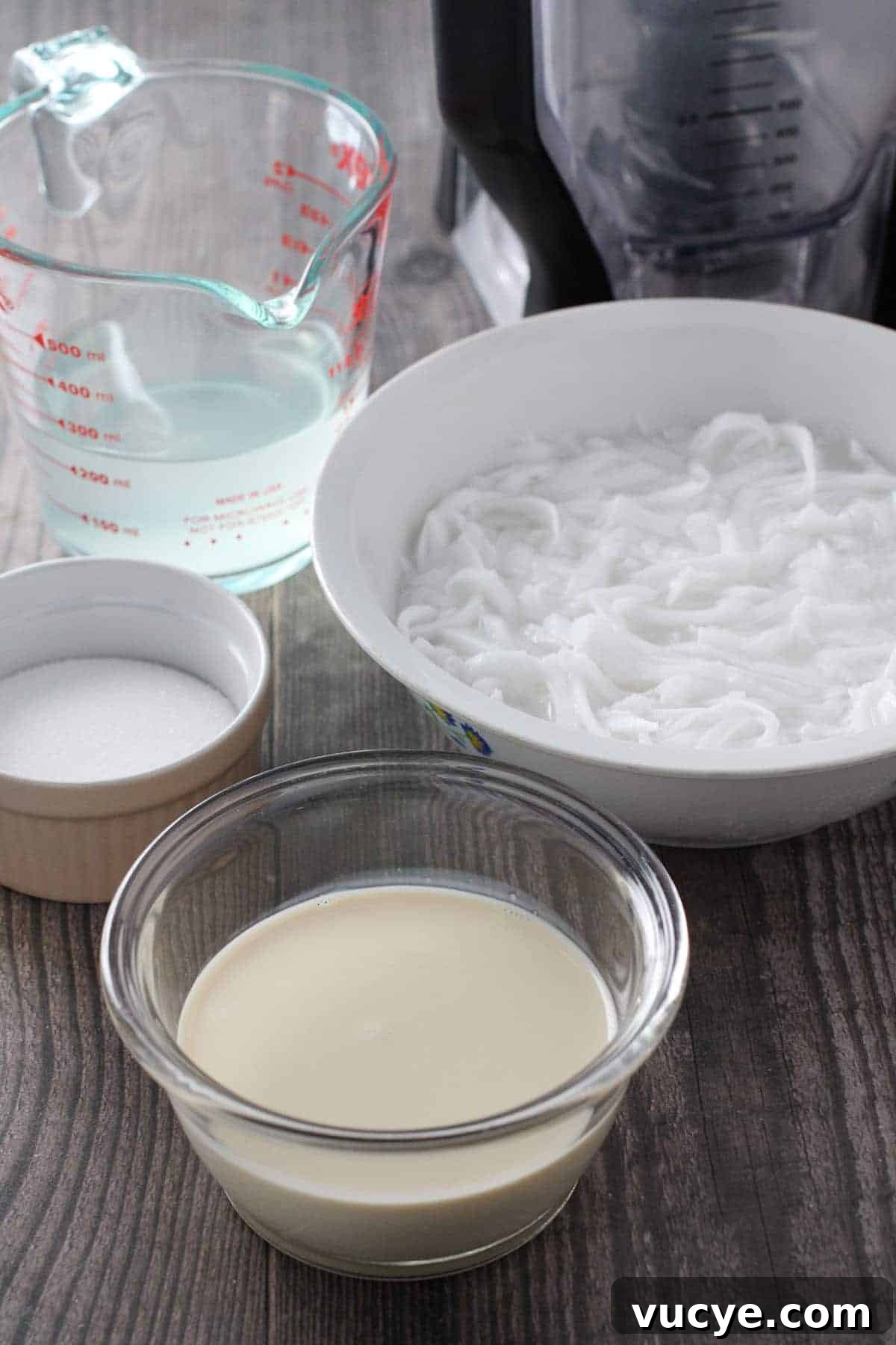 Creamy Filipino Buko Shake Recipe — Refreshing Coconut Milkshake 3 shredded young coconut, evaporated milk, sugar, water