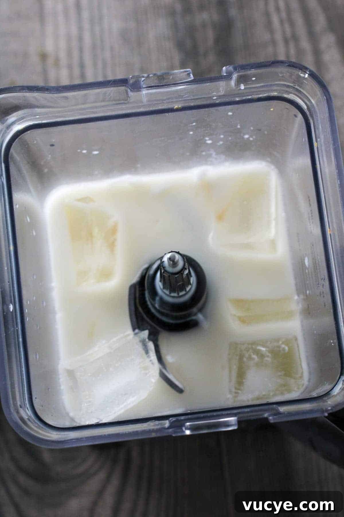 Creamy Filipino Buko Shake Recipe — Refreshing Coconut Milkshake 5 coconut milkshake ingredients in a blender