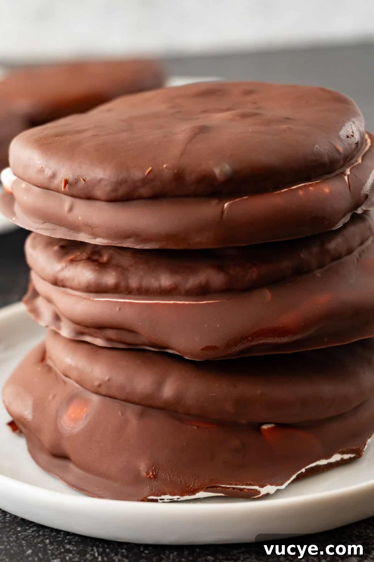 moon pies stacked on top of eachother.