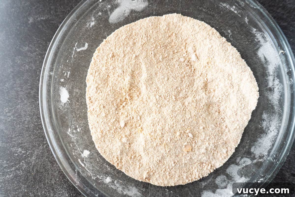 graham cracker and flour mixture.