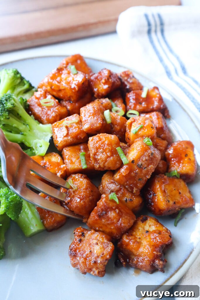 Spicy Firecracker Tofu Recipe for Crispy, Flavor-Packed Bites 3 Crispy firecracker tofu pieces