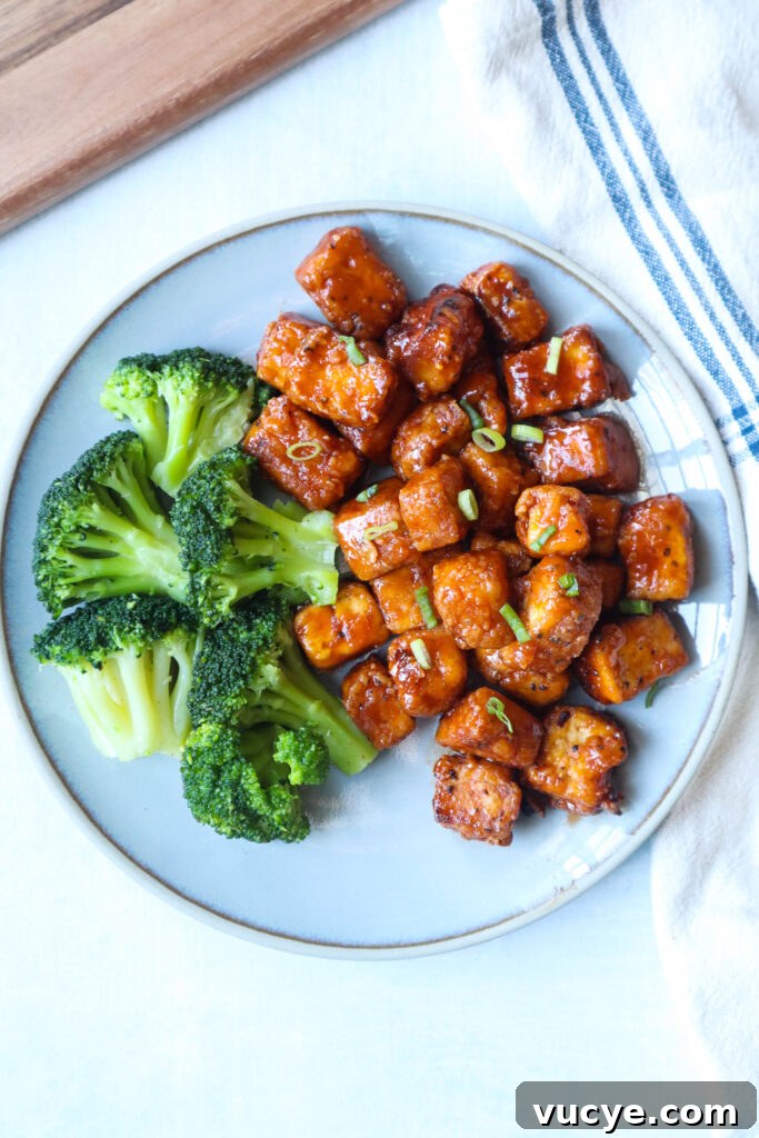 Spicy Firecracker Tofu Recipe for Crispy, Flavor-Packed Bites 4 Sauced firecracker tofu close-up