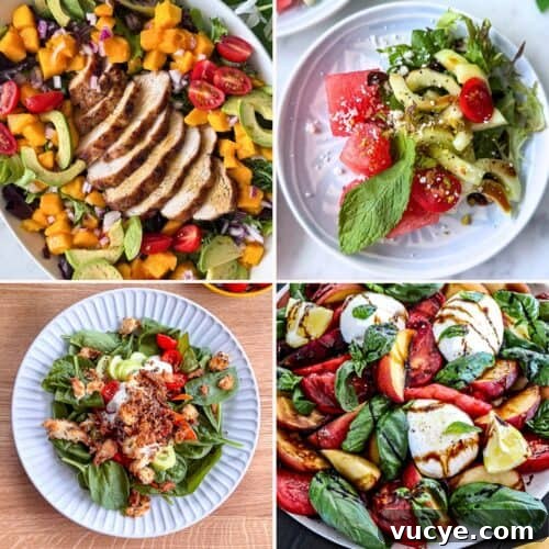 Easy Summer Salad Recipes collage