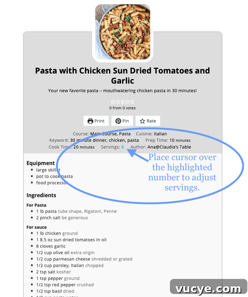 Adjust Recipe Servings on Our Card: Quick Guide for Accurate Portions 2 Recipe card