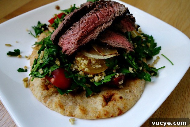 Mediterranean Tuna and Veggie Salad Recipe for Quick Meals 9 Freekeh Tabbouleh with Lime Marinated Grilled Sirloin