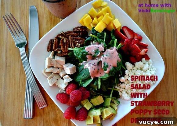 Mediterranean Tuna and Veggie Salad Recipe for Quick Meals 10 Spinach Salad wStrawberry Poppy Seed Dressing