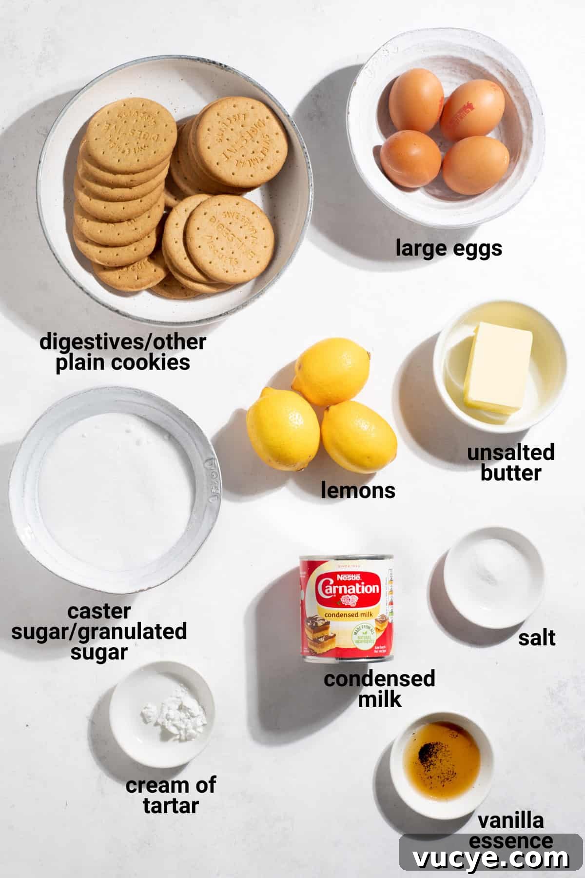 Lemon Meringue Pie with a Buttery Biscuit Crust Recipe 3 Biscuit base lemon meringue pie ingredients.