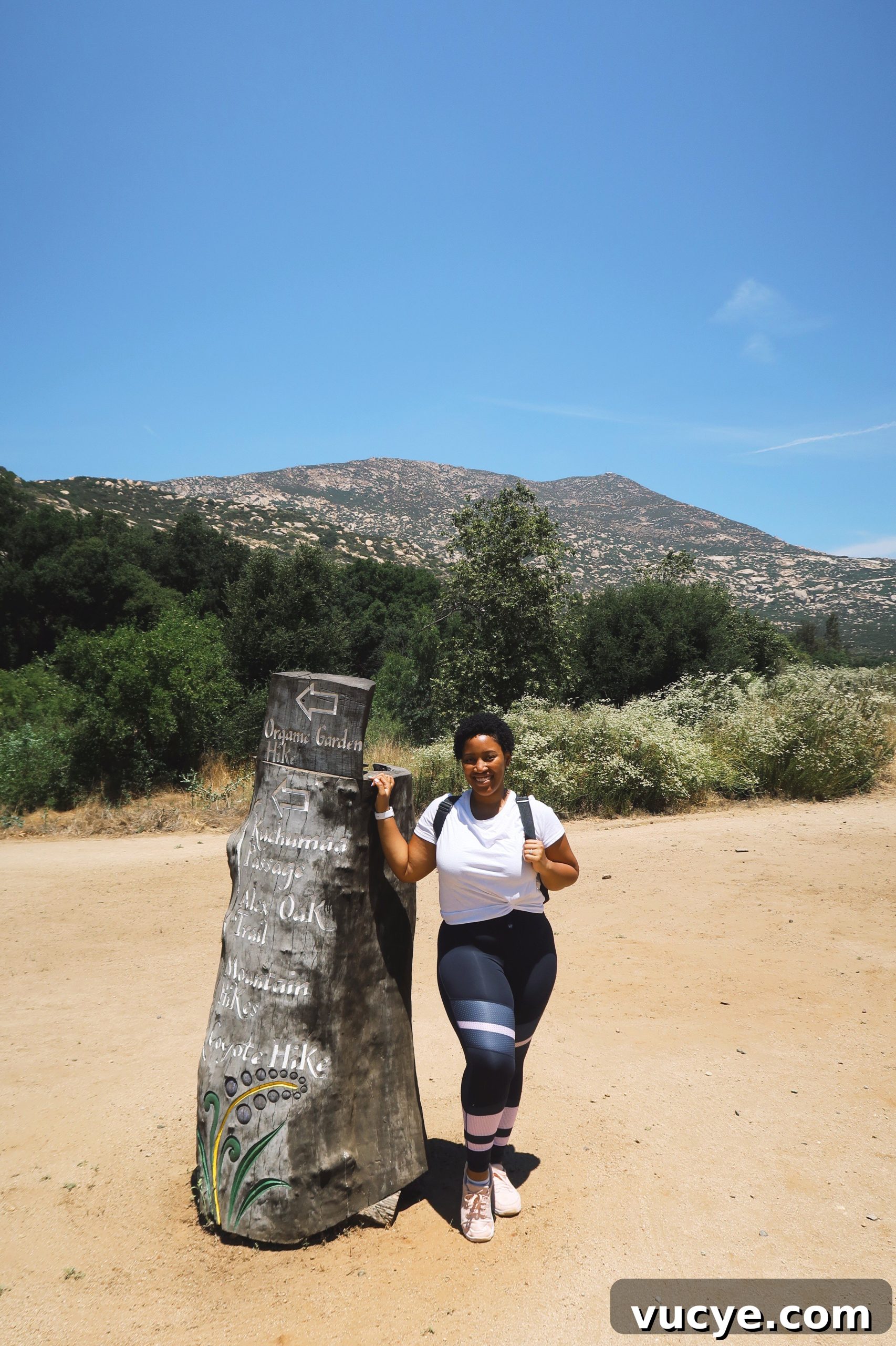 Week at Rancho La Puerta: Your Ultimate Wellness Retreat Guide 3 Jessica standing by a tree stump.
