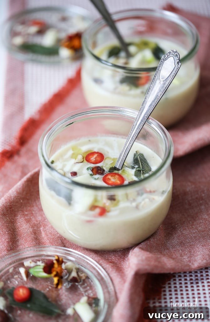 Creamy Apple and Celeriac Soup Recipe for Fall Comfort 3 This Apple and Celeriac Soup is a delicious fall soup recipe with a beautiful and unique presentation. #apple #celeriac #celeryroot #soup #fall #recipe