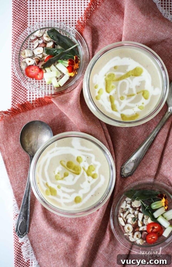 Creamy Apple and Celeriac Soup Recipe for Fall Comfort 4 This Apple and Celeriac Soup is a delicious fall soup recipe with a beautiful and unique presentation. #apple #celeriac #celeryroot #soup #fall #recipe