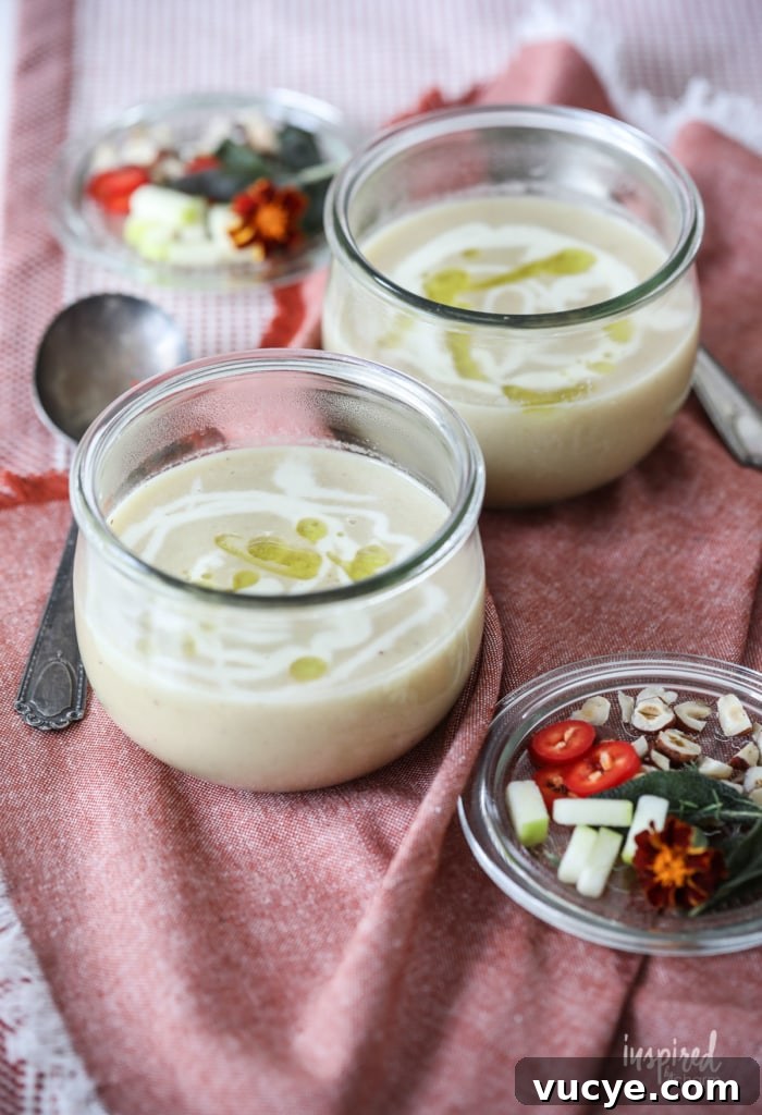 Creamy Apple and Celeriac Soup Recipe for Fall Comfort 5 This Apple and Celeriac Soup is a delicious fall soup recipe with a beautiful and unique presentation. #apple #celeriac #celeryroot #soup #fall #recipe