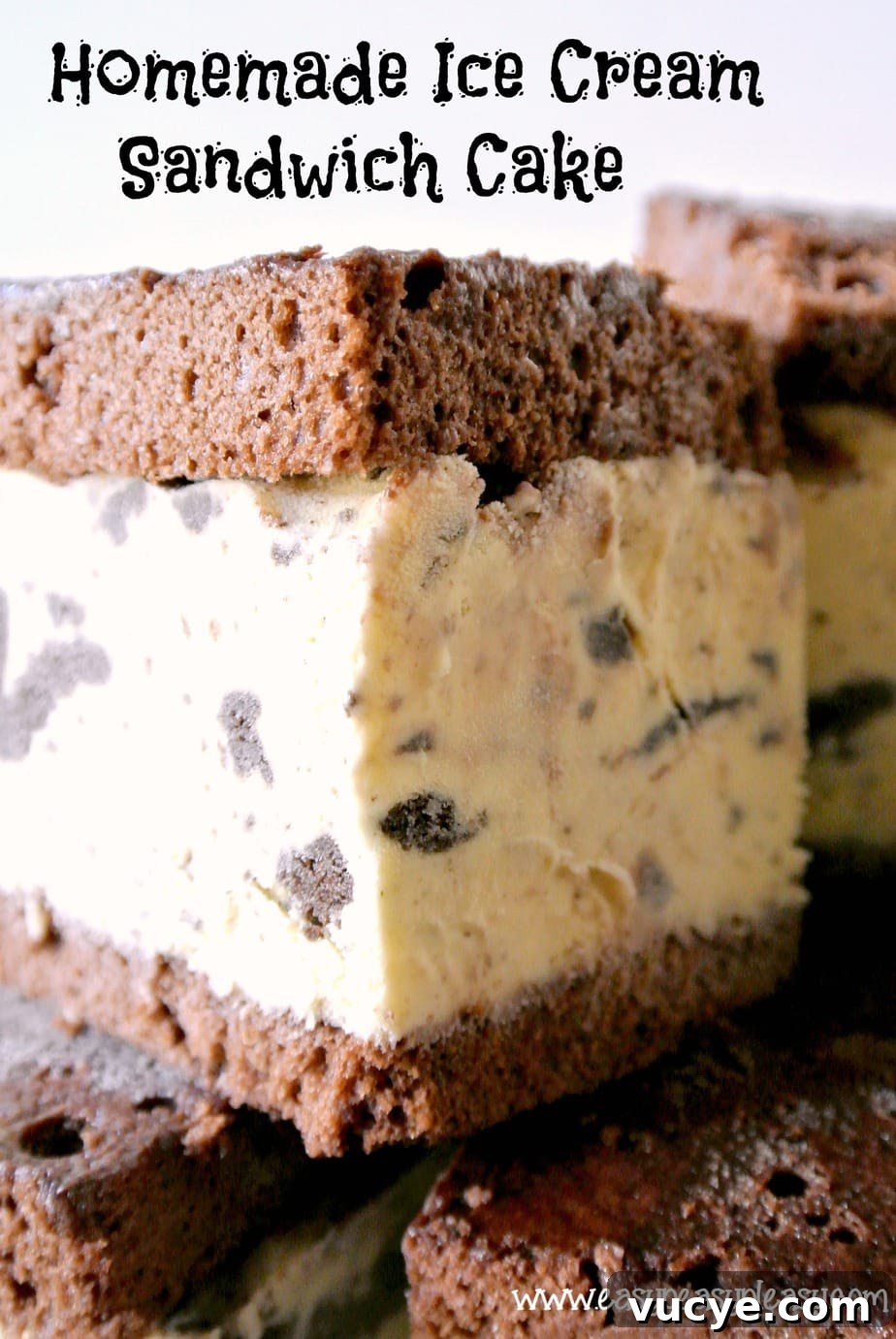 Homemade Ice Cream Sandwich Cake Recipe for Summer Parties 2 Easy Homemade Ice Cream Sandwich Cake that you can customize!