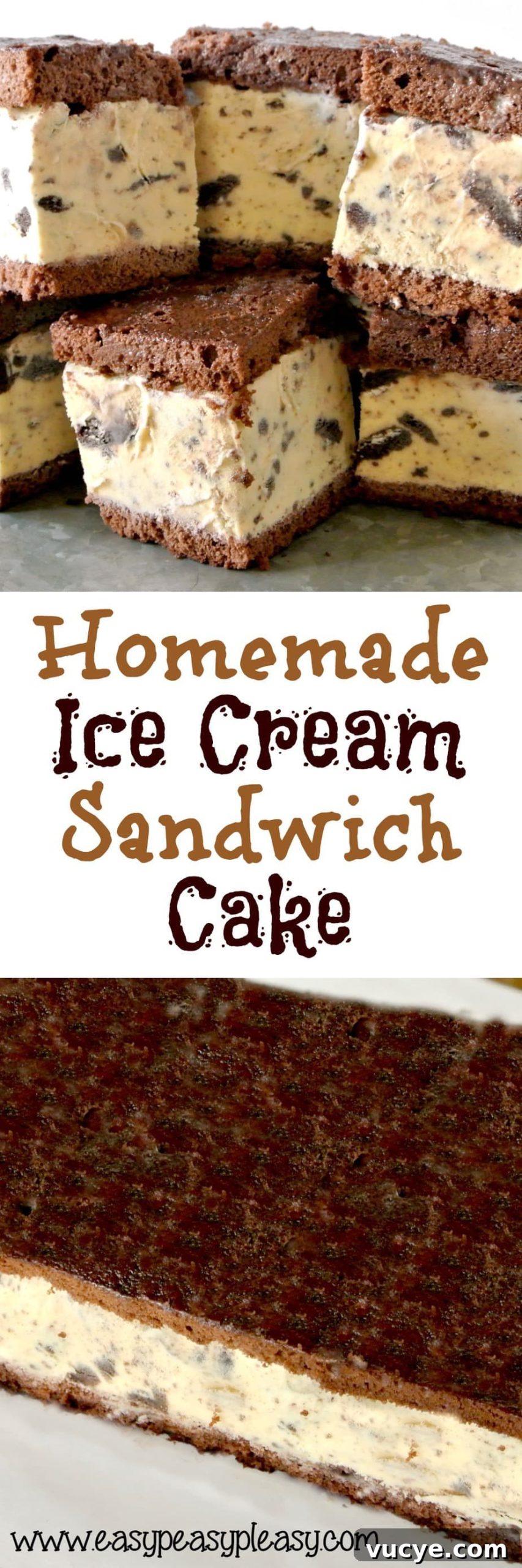 Homemade Ice Cream Sandwich Cake Recipe for Summer Parties 3 Easy Homemade Ice Cream Sandwich Cake is perfect for parties and much cheaper than store bought!