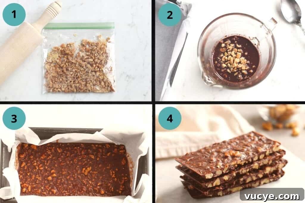 Keto Chocolate Crunch Bars Recipe — Low-Carb Chocolate Snack 4 sliced keto bars on plate