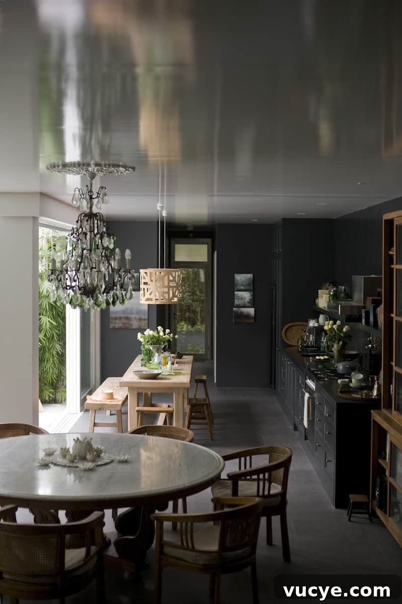 9 Clever Ways Rooms Make Low Ceilings Feel Taller 3 Cozy kitchen with low ceiling