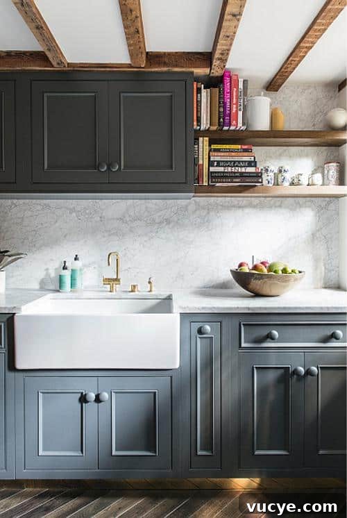 9 Clever Ways Rooms Make Low Ceilings Feel Taller 5 Minimalist kitchen with low ceiling