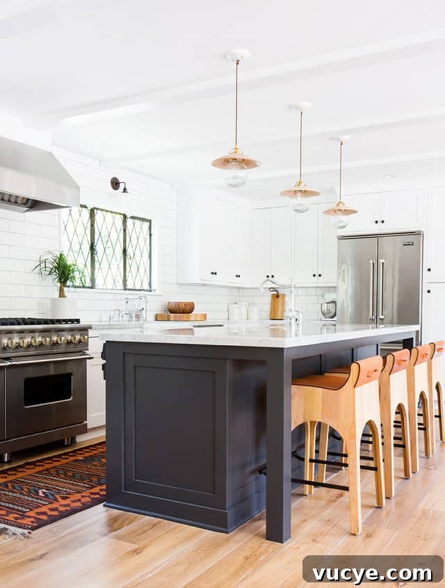 9 Clever Ways Rooms Make Low Ceilings Feel Taller 10 Well-designed kitchen with compact layout