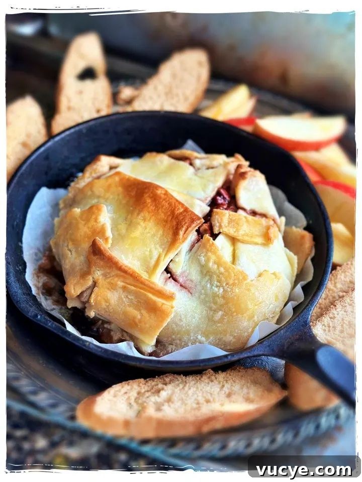 baked brie in puffed pastry
