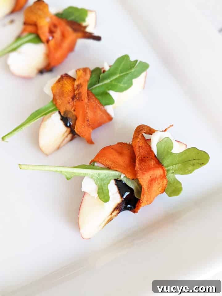 carrot bacon wrapped apple bites