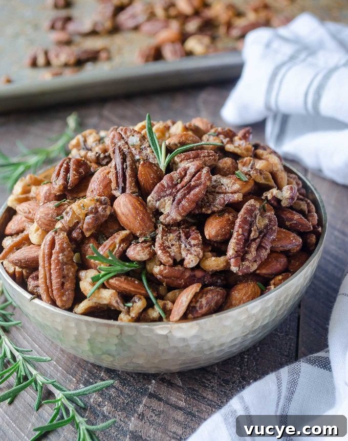 maple rosemary roasted nuts