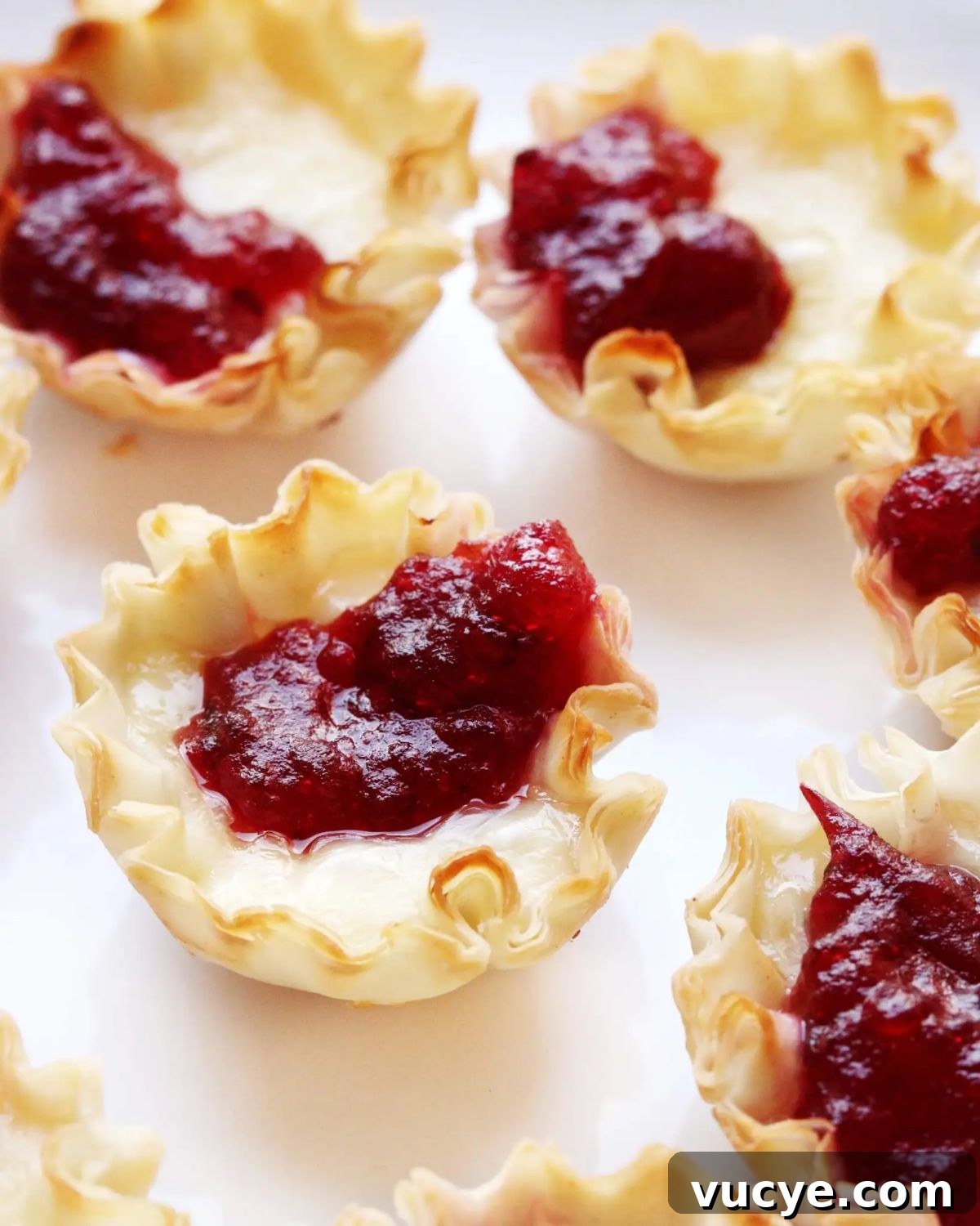 brie and cranberry tarts