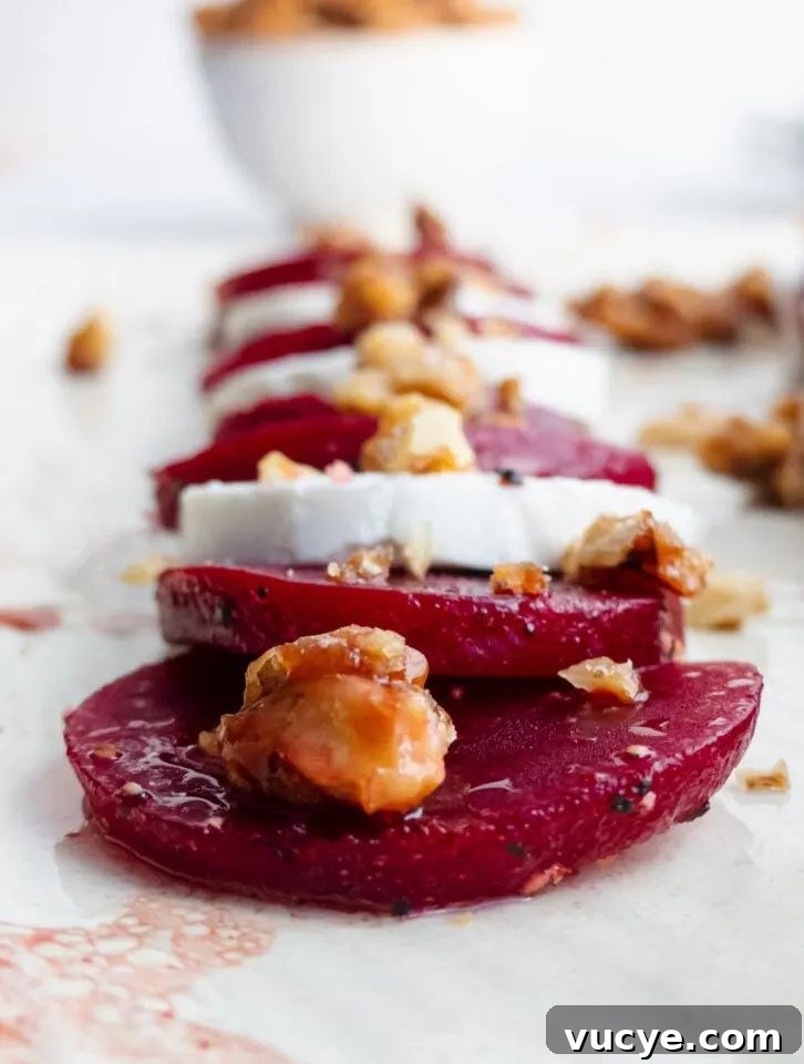 beet salad with candied walnuts