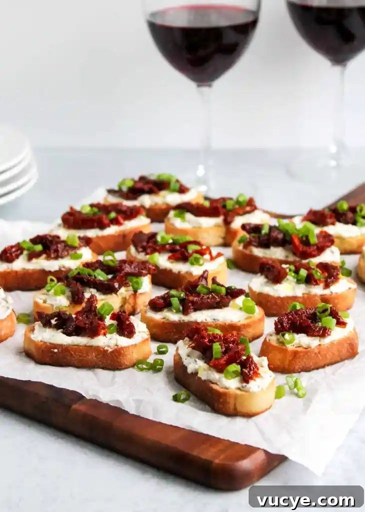 sun dried tomato crostini