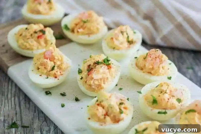 shrimp devilled eggs