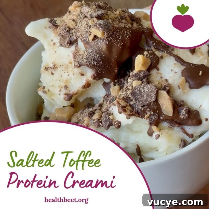 Salted toffee protein creami