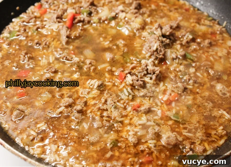 Savory Dirty Rice with Ground Beef and Sweet Italian Sausage 5 Dirty rice