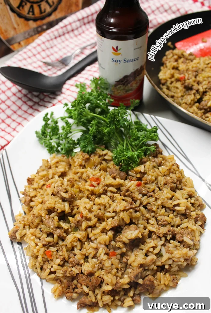 Savory Dirty Rice with Ground Beef and Sweet Italian Sausage 7 The Best Dirty Rice Recipe