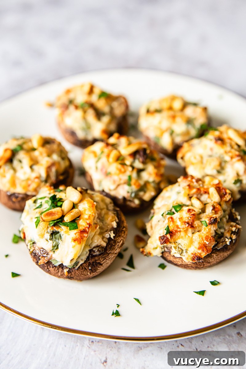 cheesy mushrooms