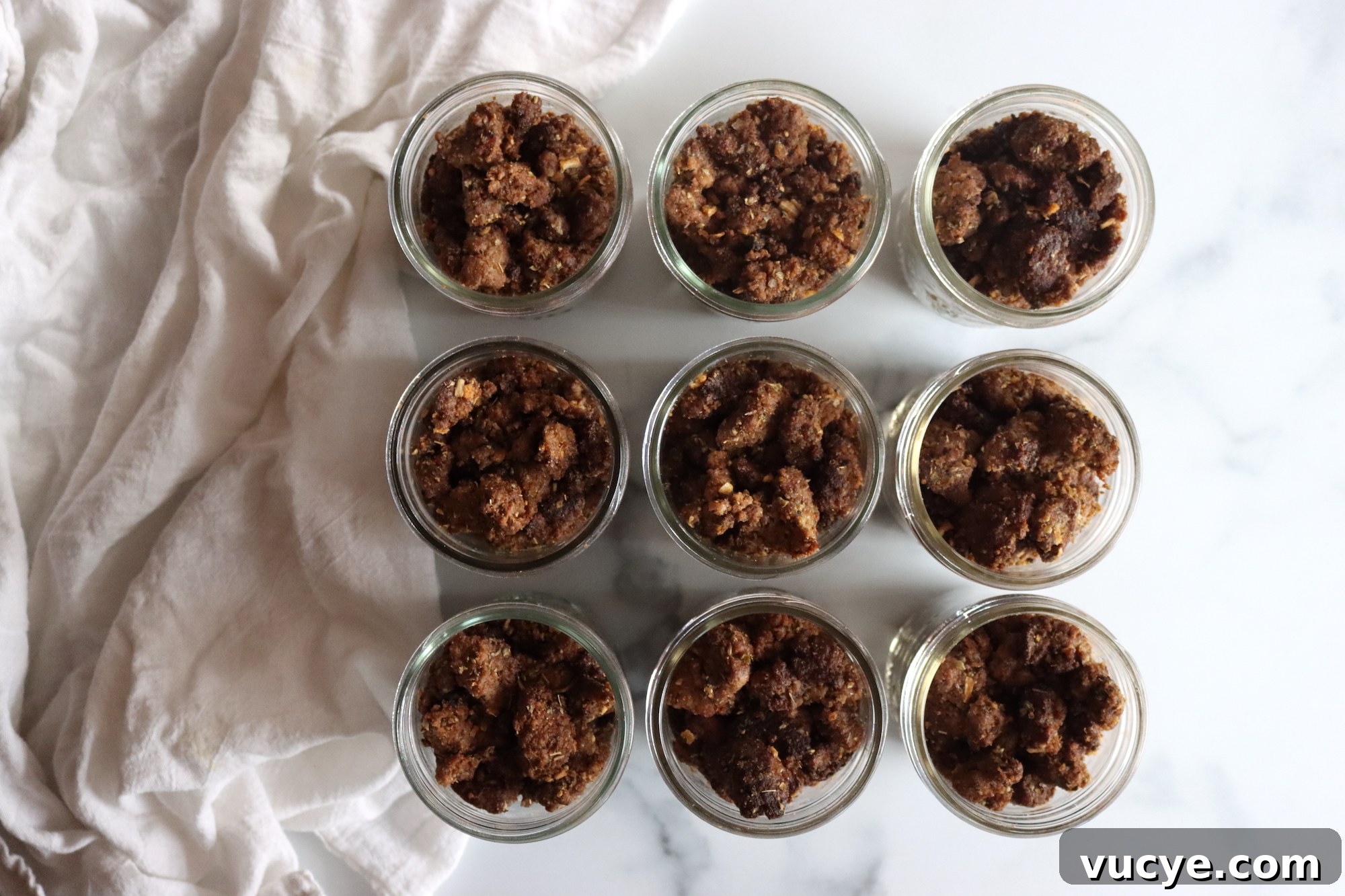 Loading Jars for Canning Taco Meat