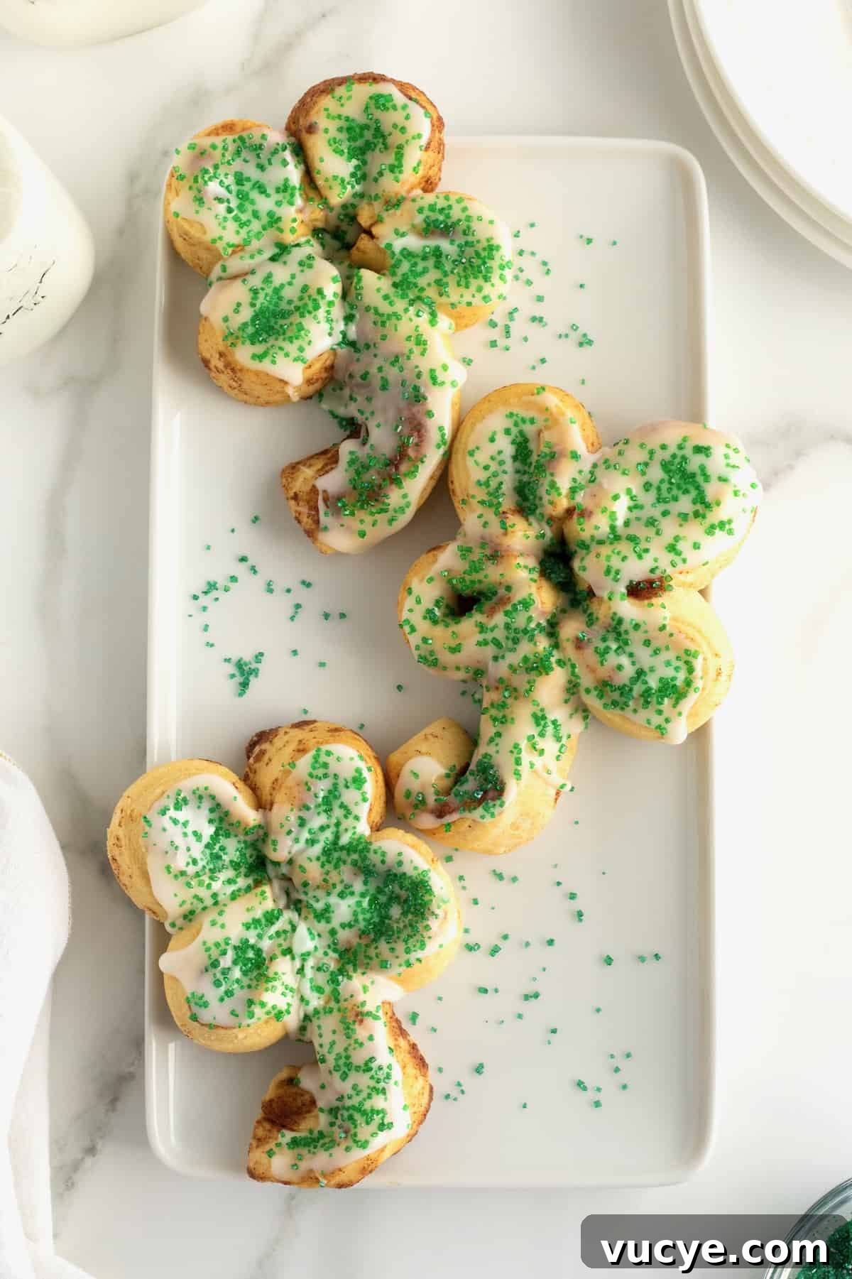 St. Patrick's Day Cinnamon Rolls with Irish Cream Glaze 2 St. Patrick's Day Cinnamon Rolls by The BakerMama