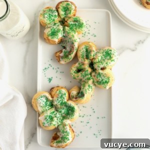 St. Patrick's Day Cinnamon Rolls by The BakerMama