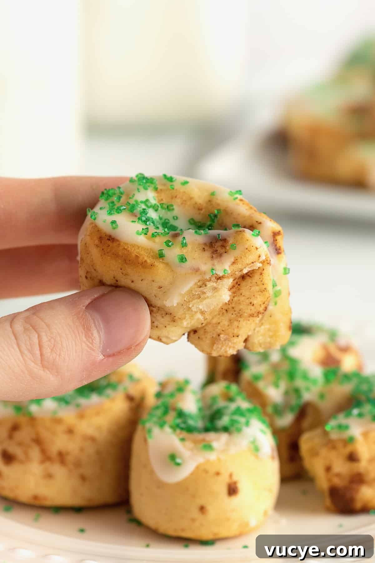 St. Patrick's Day Cinnamon Rolls with Irish Cream Glaze 4 St. Patrick's Day Cinnamon Rolls by The BakerMama