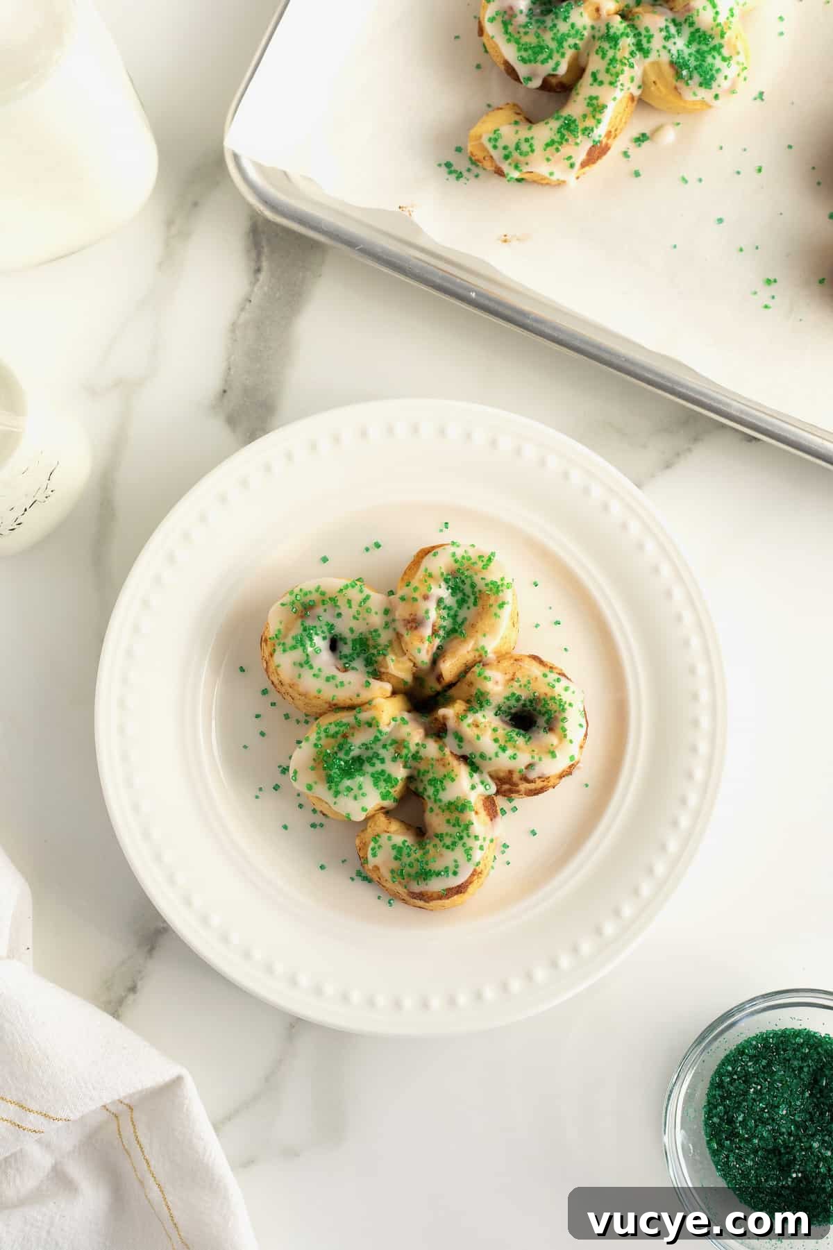 St. Patrick's Day Cinnamon Rolls with Irish Cream Glaze 5 St. Patrick's Day Cinnamon Rolls by The BakerMama