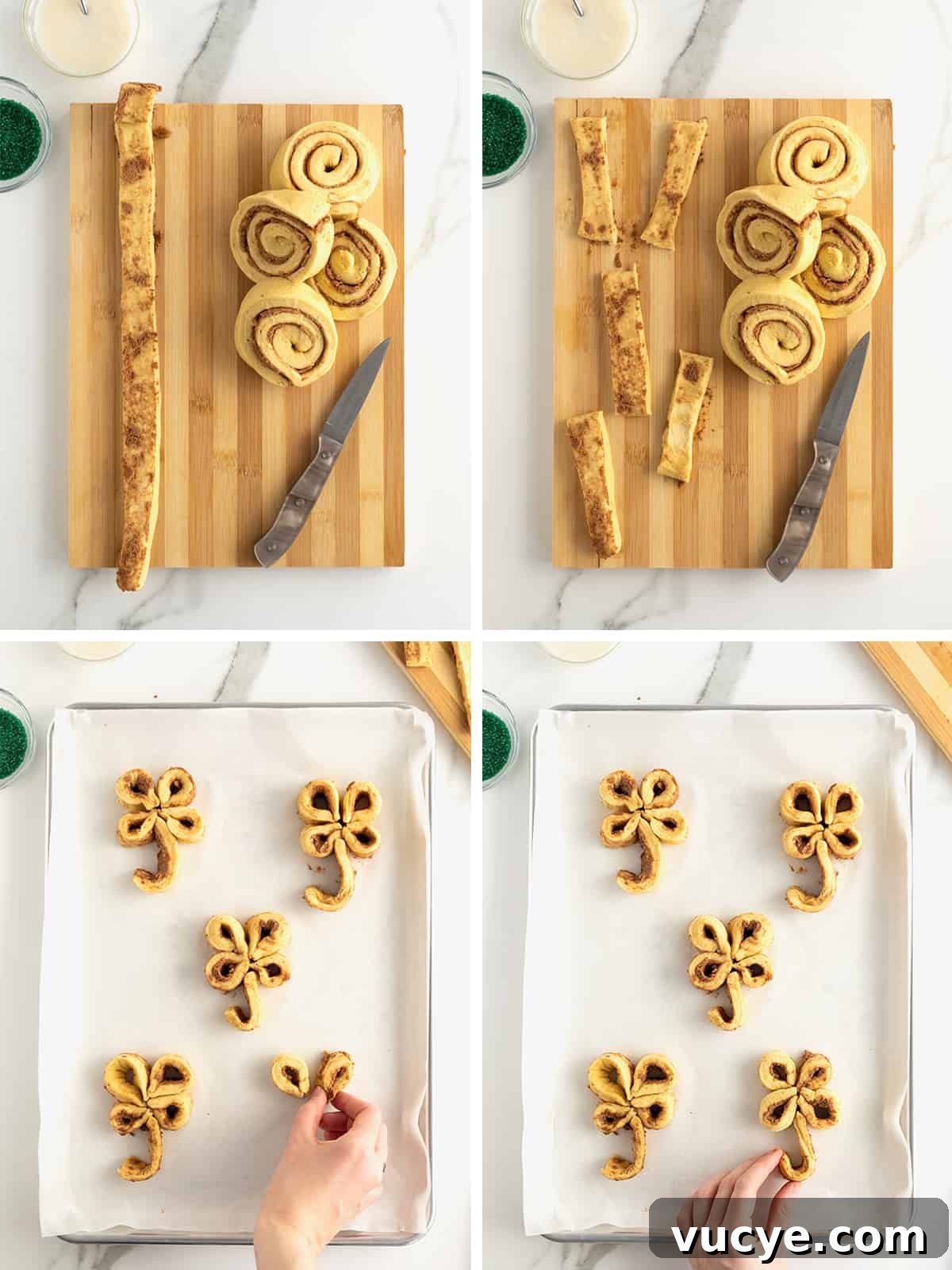 St. Patrick's Day Cinnamon Rolls with Irish Cream Glaze 8 How to Make St. Patrick's Day Cinnamon Rolls