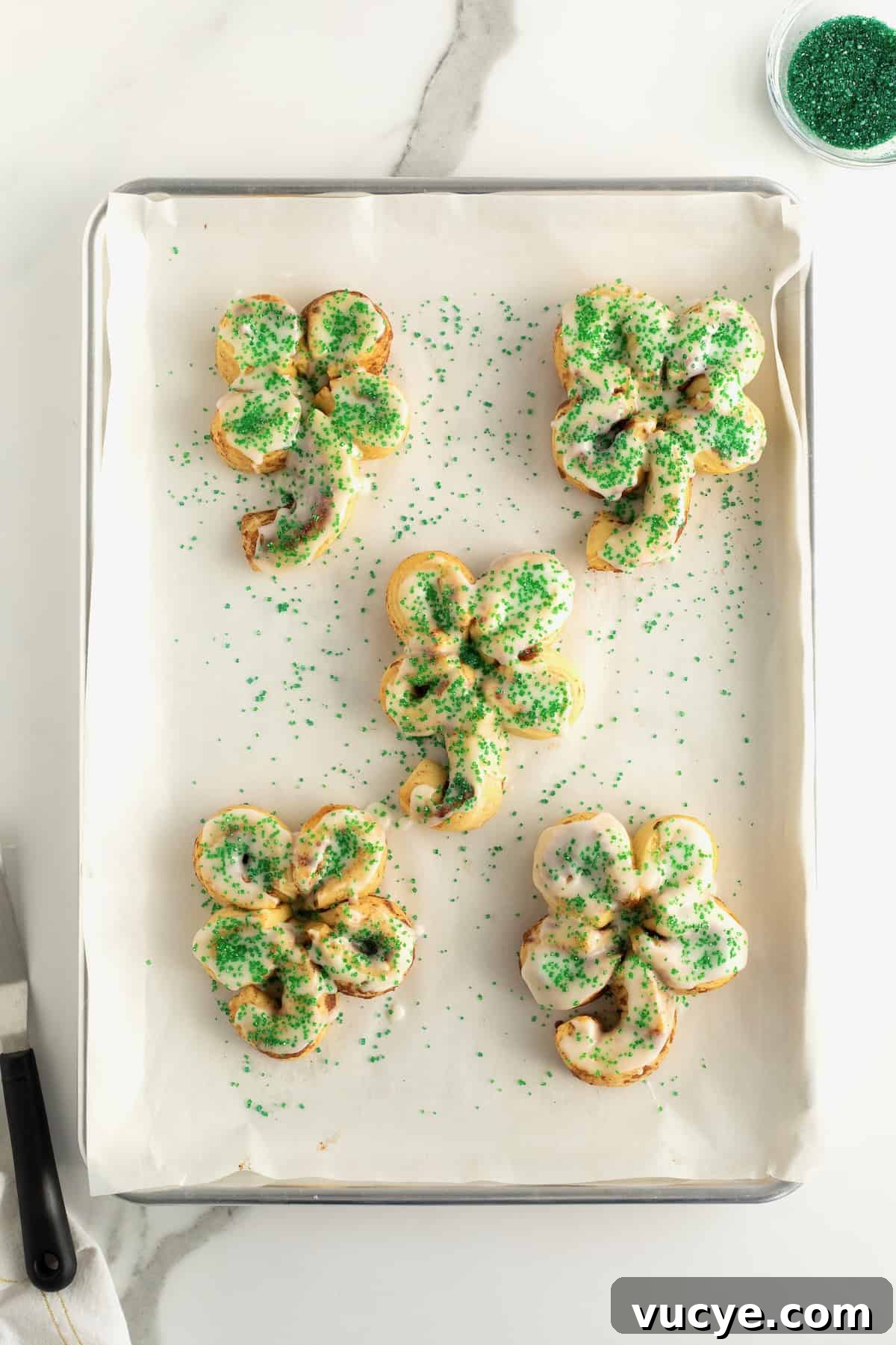 St. Patrick's Day Cinnamon Rolls with Irish Cream Glaze 9 St. Patrick's Day Cinnamon Rolls by The BakerMama