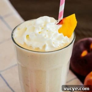 Homemade Peach Milkshake Recipe: Creamy Fresh Peach Shake 8 homemade peach milkshake