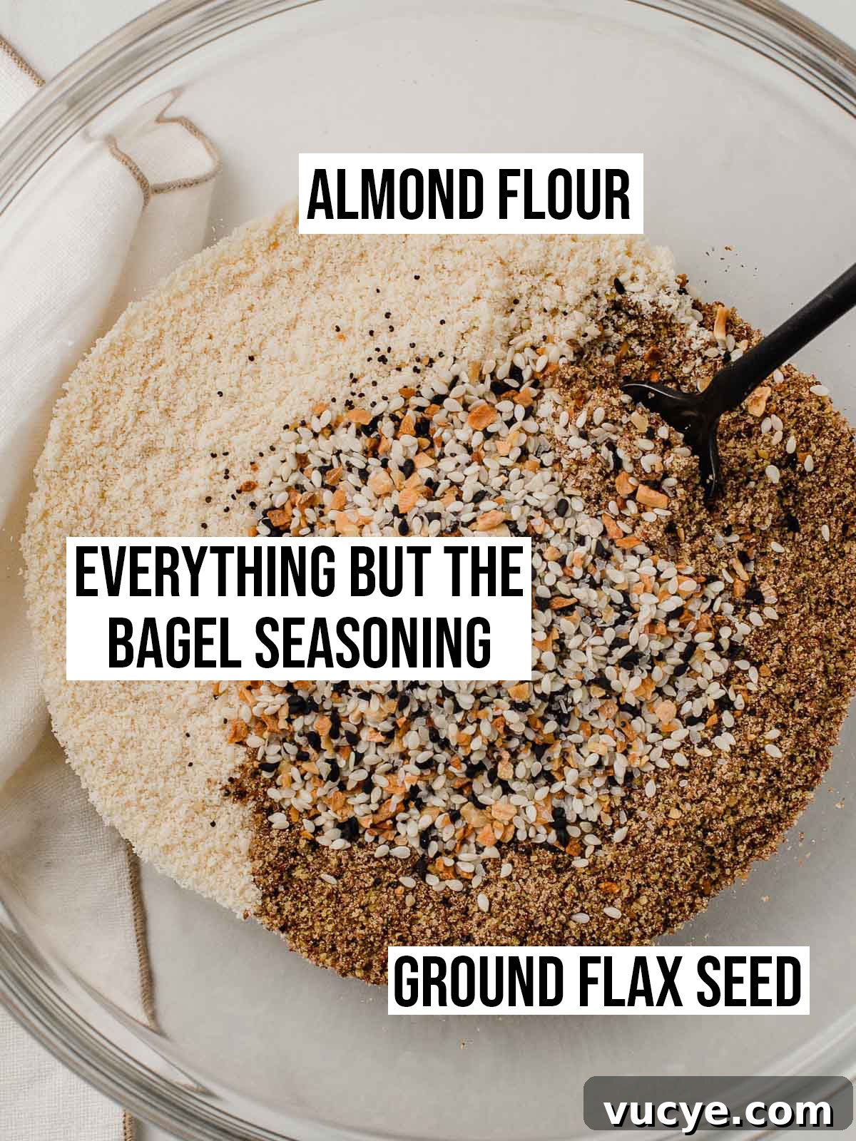 Grain free crackers ingredients in a bowl.