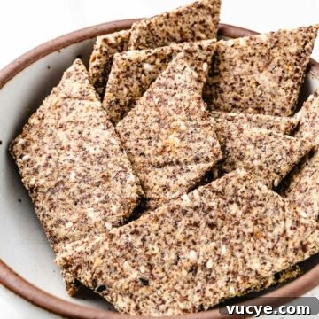 Grain free crackers in a bowl.