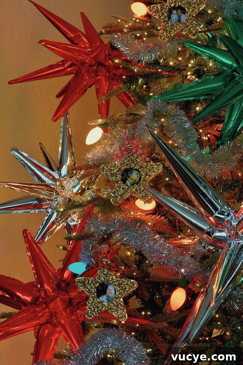 Handmade Pasta Christmas Ornaments: DIY Holiday Decorating Ideas 14 Macaroni Start Pasta Christmas Ornament, photo of me and Brinkley on a beautifully decorated tree.