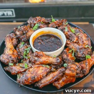 The final dish, serving with dipping sauce on a large plate.