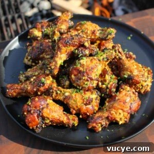 The Garlic Parmesan Wings sitting on a serving platter.
