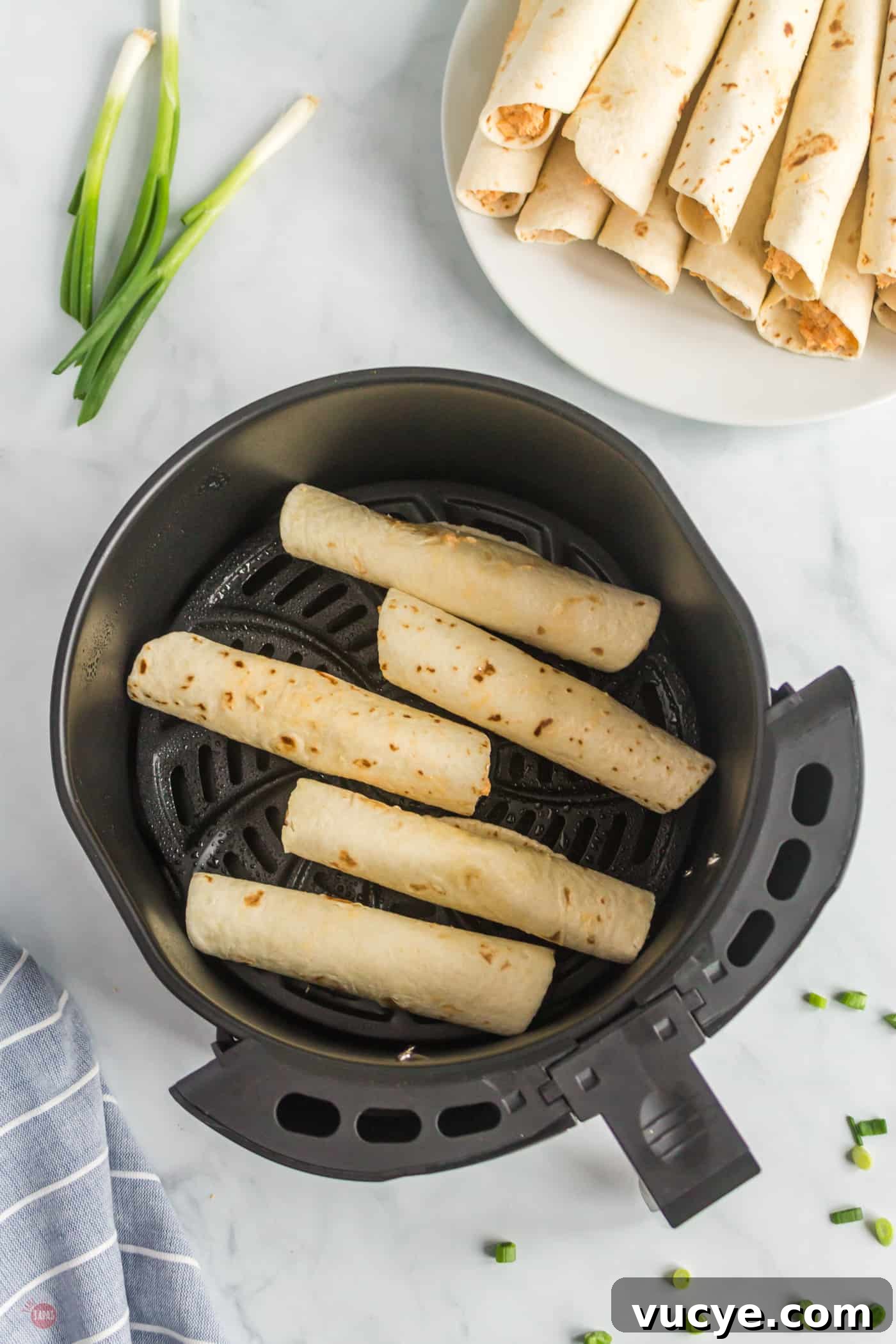 taquitos in air fryer basket