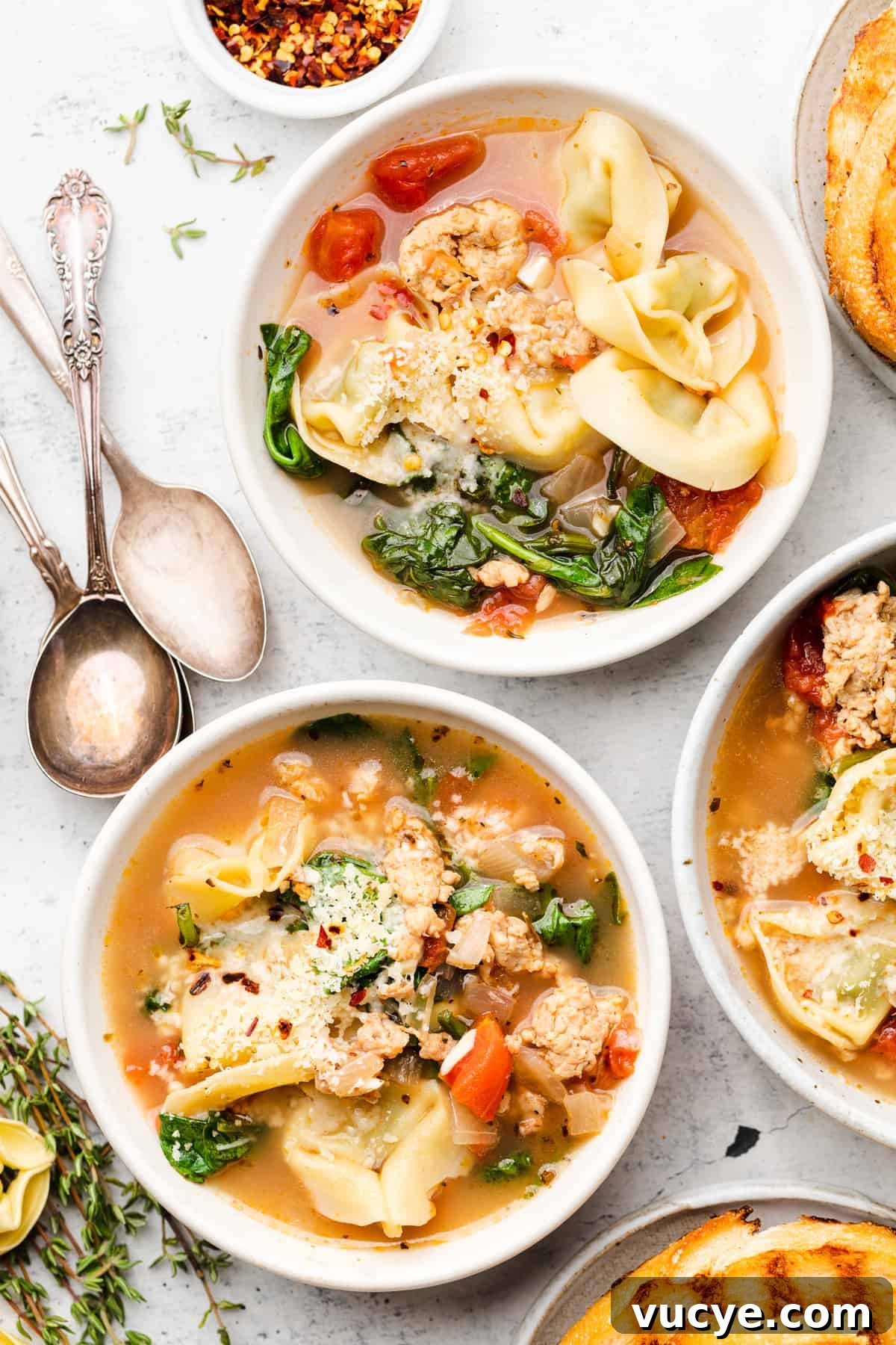 spinach tortellini soup
