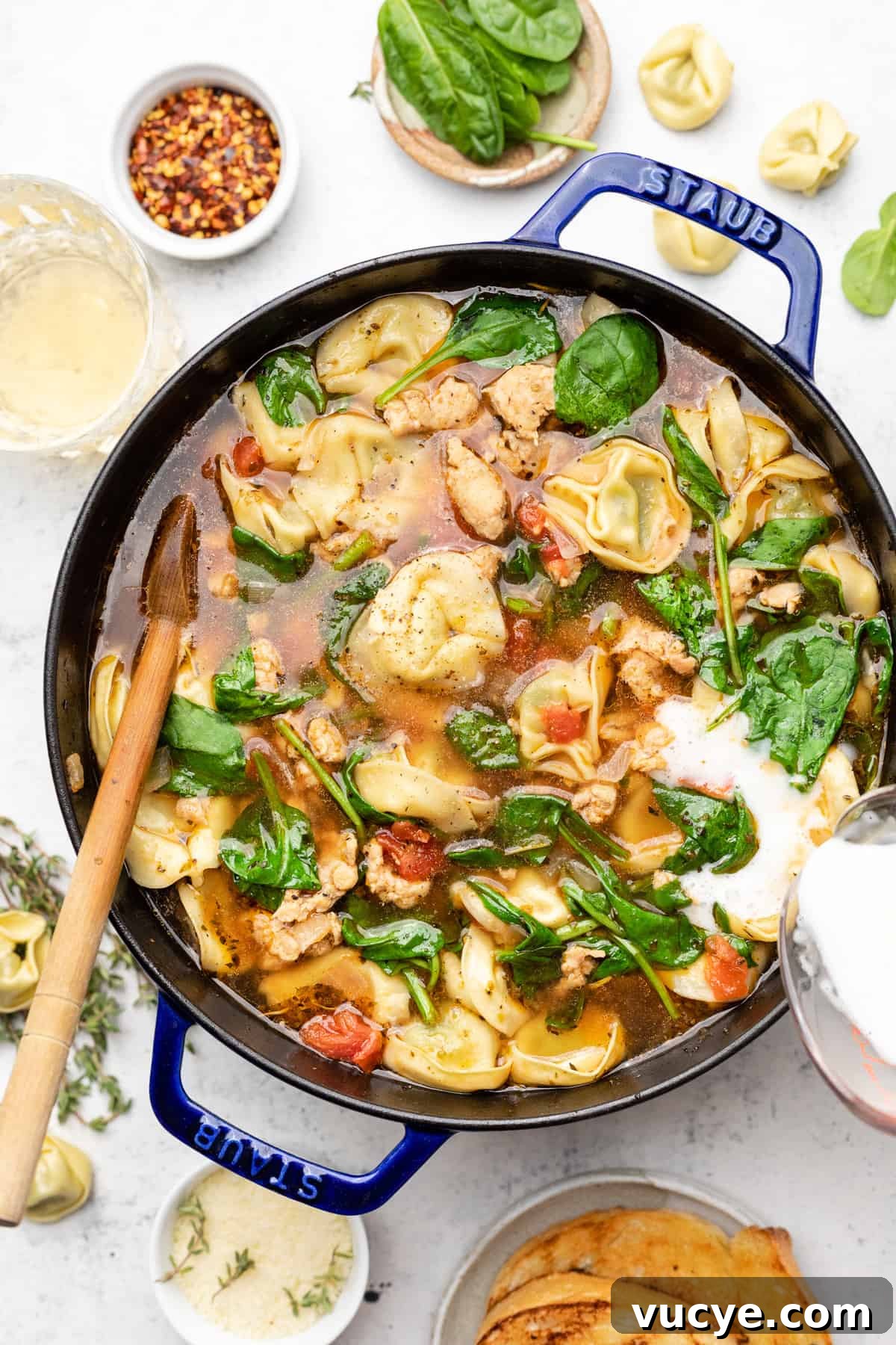 spinach tortellini soup